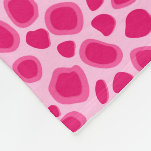 Leopard-Druck - pinkfarben und hellrosa Fleecedecke (Ecke)