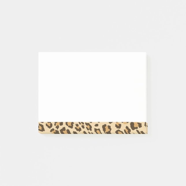 Leopard-Druck-Post-Itanmerkungen Post-it Klebezettel (Vorderseite)