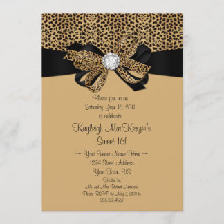Leopard-Druck-Raum-Kristall-Diamant-Bonbon 16 Einladung