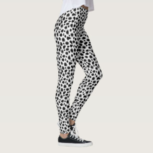 Leopard-Druck - Schwarzweiss Leggings
