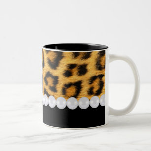 Leopard-Druck-Tasse Zweifarbige Tasse