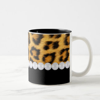 Leopard-Druck-Tasse Zweifarbige Tasse
