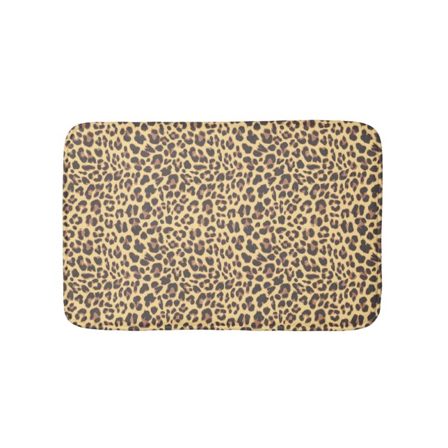 Leopard-Druck-Tierhaut-Muster Badematte (Vorderseite)