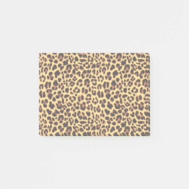 Leopard-Druck-Tierhaut-Muster Post-it Klebezettel (Vorderseite)