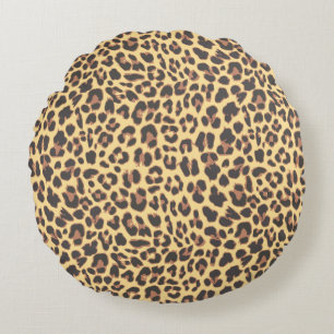Leopard-Druck-Tierhaut-Muster Rundes Kissen