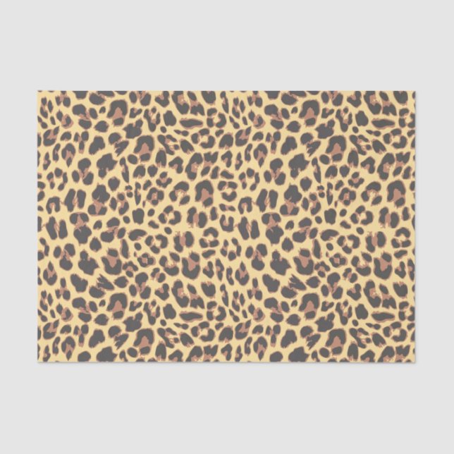 Leopard-Druck-Tierhaut-Muster Seidenpapier (Vorderseite)