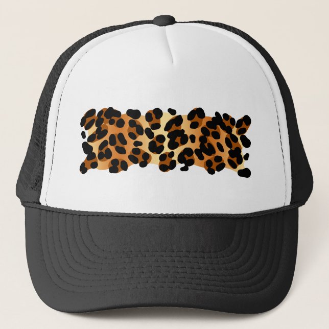 Leopard-Druck Truckerkappe (Vorderseite)