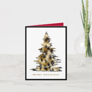 Leopard-Druck-Weihnachtsbaum-Feiertags-Karte Feiertagskarte