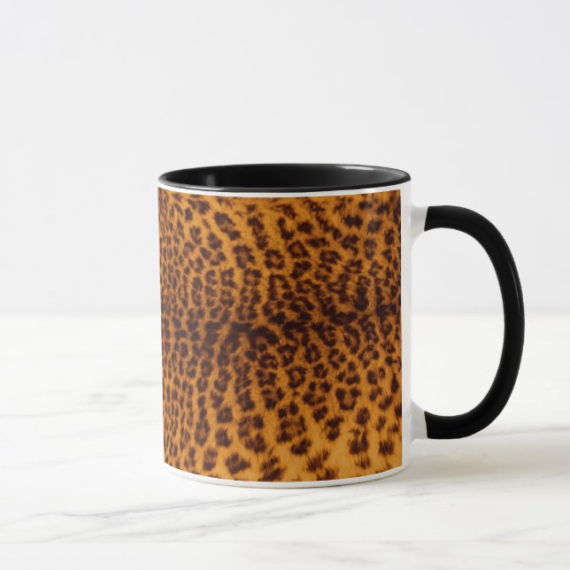 Leopard drucken schwarze gepunktete Skin Textur Vo Tasse (Rechts)