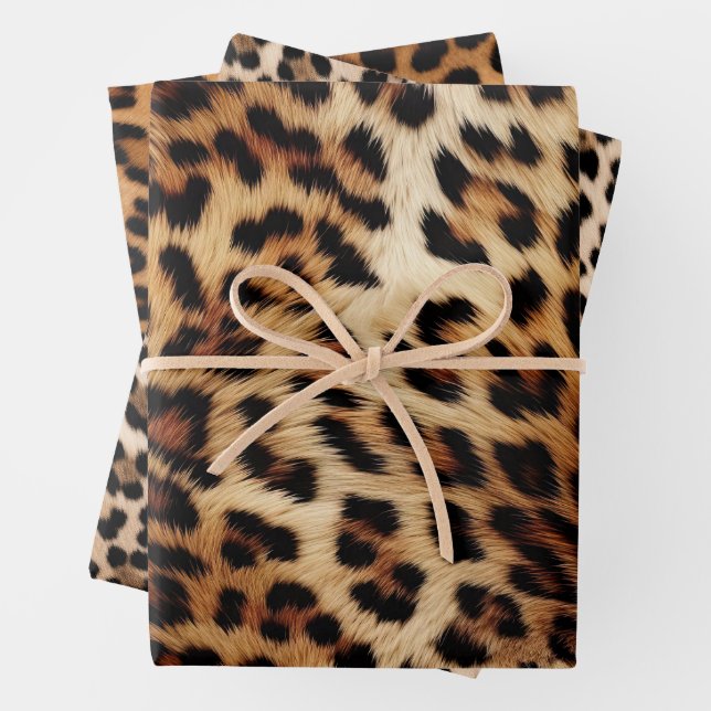 Leopard Druckfett Geschenkpapier Set (Beispiel)