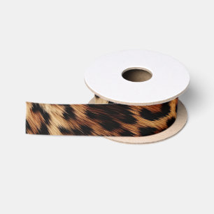 Leopard Druckfett Satinband