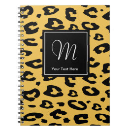 Leopard-Druckheft | Monogramm Notizblock