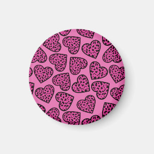 Leopard Druckherzen Magnet