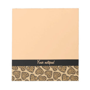 Leopard Druckherzen Notepad Notizblock