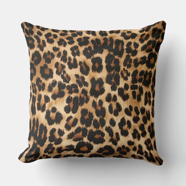 Leopard Druckkissen Kissen (Vorderseite)