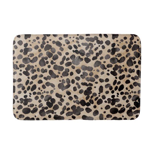 Leopard Druckmatte. Badematte (Vorderseite)