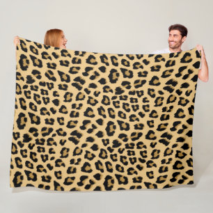 Leopard-Druckmuster Fleecedecke