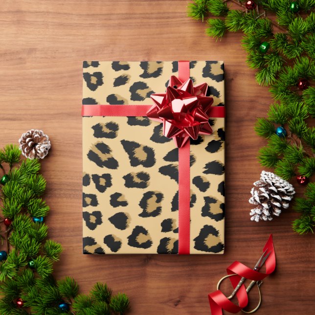 Leopard-Druckmuster Geschenkpapier (Feiertagsgeschenk)