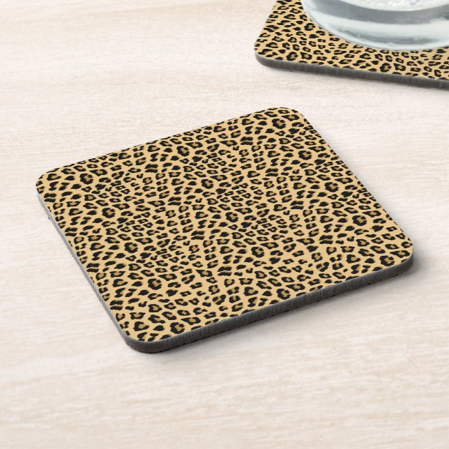Leopard-Druckmuster Getränkeuntersetzer (Linke Seite)