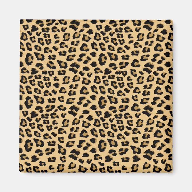 Leopard-Druckmuster Magnet (Vorne)