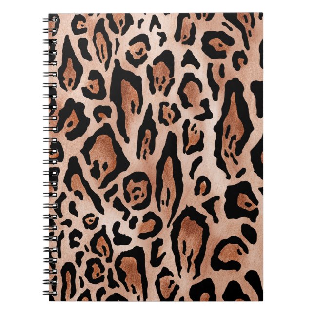 Leopard-Druckmuster Notizblock (Vorderseite)