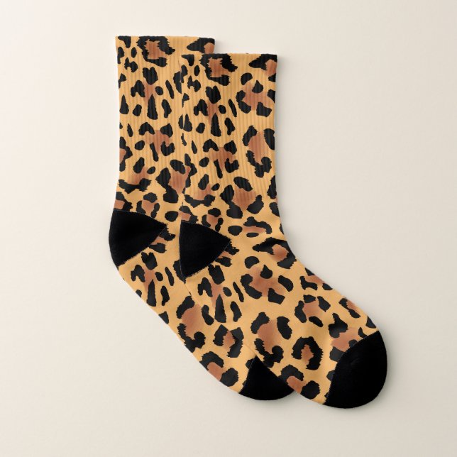 Leopard-Druckmuster Socken (Paar)