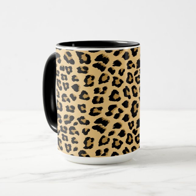 Leopard-Druckmuster Tasse (Vorderseite Links)