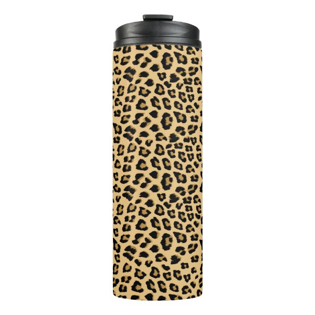 Leopard-Druckmuster Thermosbecher (Vorderseite)