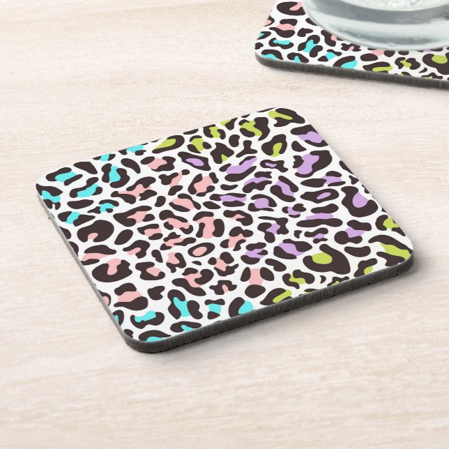 Leopard-Druckpaste Getränkeuntersetzer (Linke Seite)