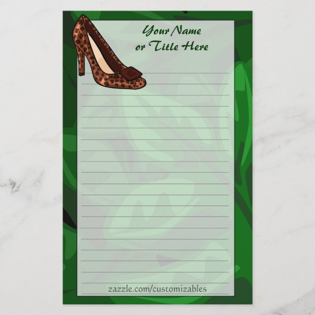 Leopard Druckschuhgeschosse Briefpapier (Vorderseite)