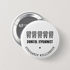 Leopard-Druckzähne für Dentalhygiene Button