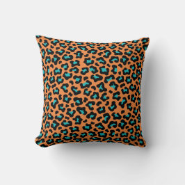 Leopard (dunkelorange Farbe) Kissen