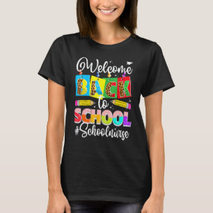 Leopard Erster Schultag Kind Willkommen zurück zur T-Shirt