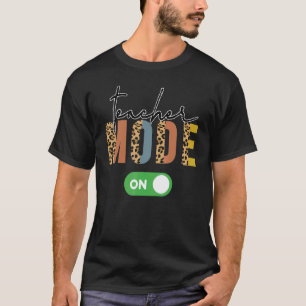 Leopard Erster Schultag Zurück zur Schule Lehrer T-Shirt