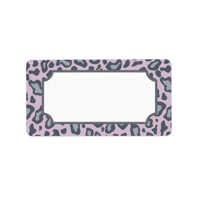 Leopard-Etikette Adressaufkleber (Vorne)