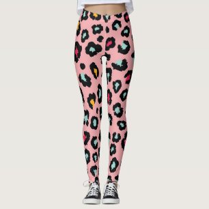Leopard Exotic: farbenfroher Nahtloser Spaß. Leggings