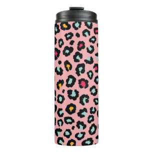 Leopard Exotic: farbenfroher Nahtloser Spaß. Thermosbecher