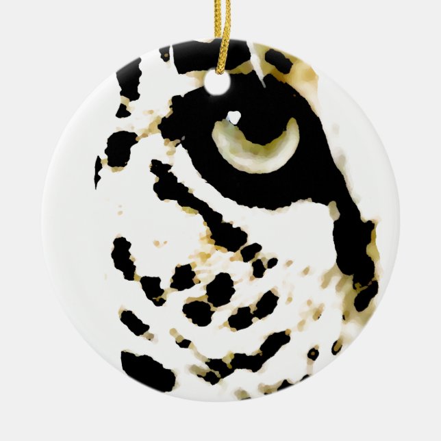 Leopard Eye Keramikornament (Vorne)