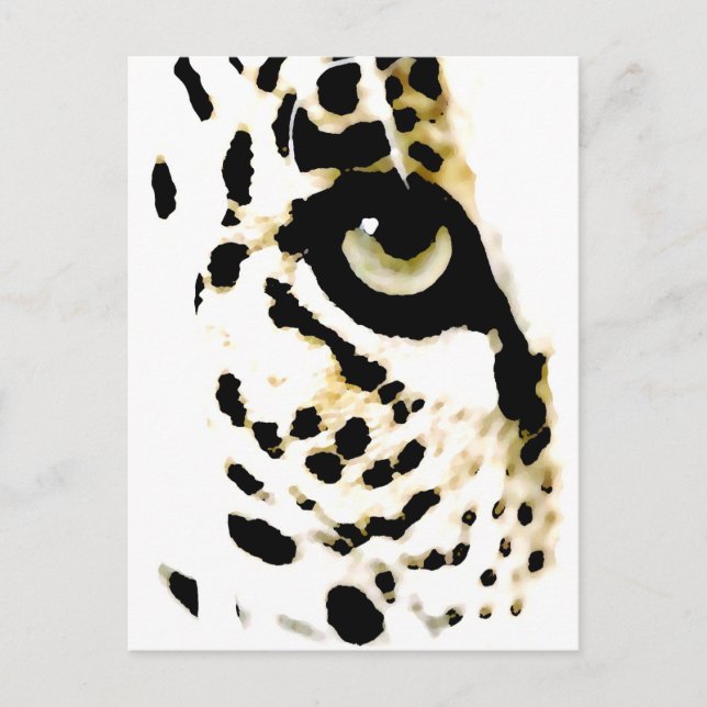 Leopard Eye Postkarte (Vorderseite)