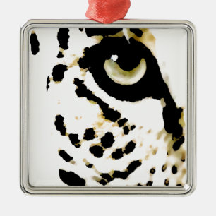 Leopard Eye Silbernes Ornament