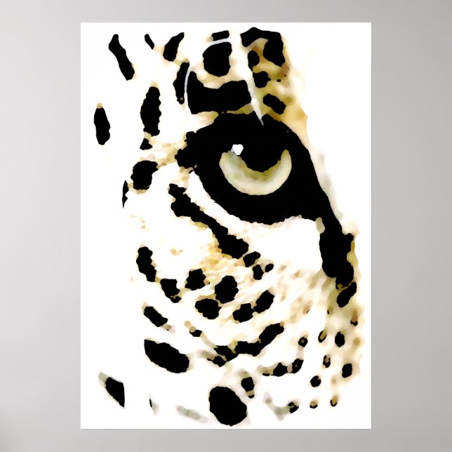 Leopard Eyes Poster - Pop Art Wilde Tiere (Vorne)