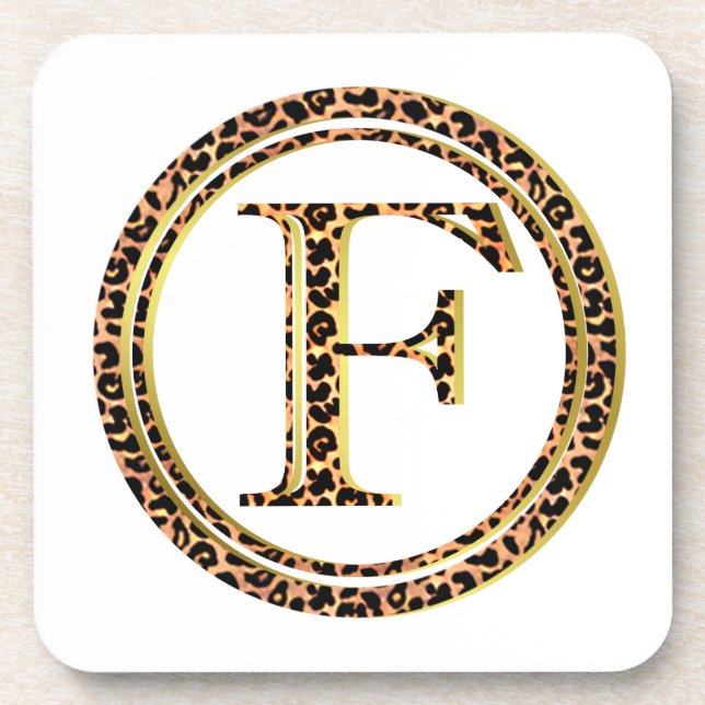 Leopard F Untersetzer (Vorderseite)