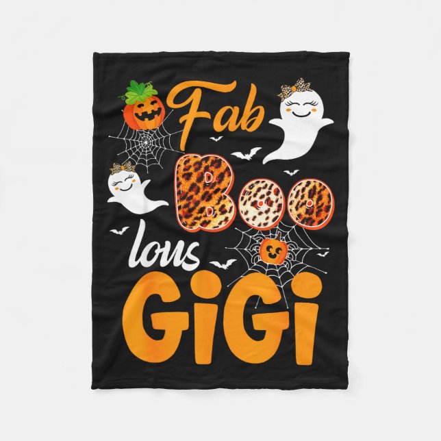 Leopard Fab Boo Lous Gigi Soky Halloween Costume G Fleecedecke (Vorderseite)