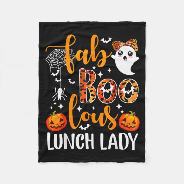 Leopard Fab Boo Lous Lunch Lady Matching Group Tee Fleecedecke (Vorderseite)