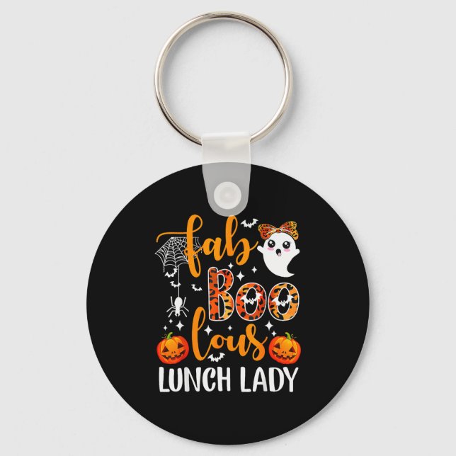 Leopard Fab Boo Lous Lunch Lady Matching Group Tee Schlüsselanhänger (Vorderseite)