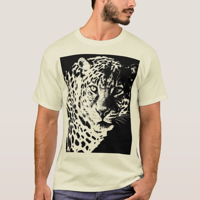 Leopard Face Pop Kunstmuseum Monte San Giorgio T-Shirt (Vorderseite)