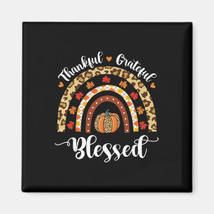 Leopard Fall Regenbogen Dankbarkeit Grateful Grate Magnet