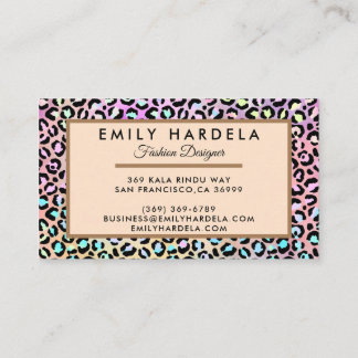 Leopard Fashion Designer Visitenkarte