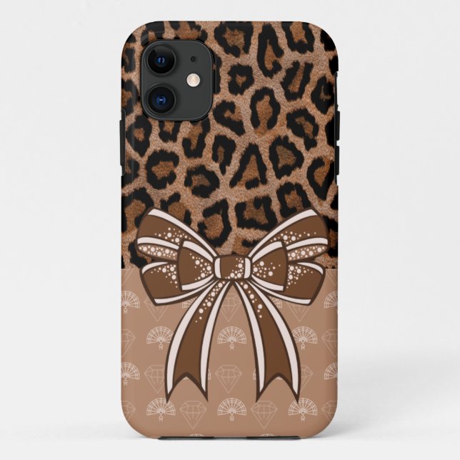 Léopard Fashion Noeud Case-Mate iPhone Hülle (Rückseite)