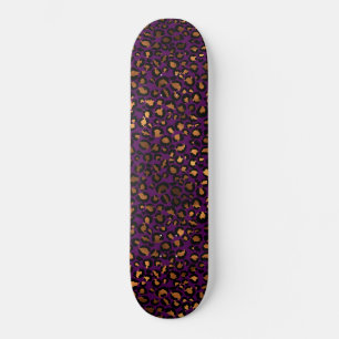 Leopard Flecken Blau Glamourös Luxuriös Mode Wild Skateboard